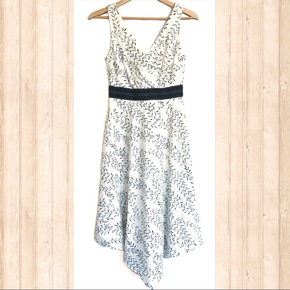 Kay Unger handkerchief black and white dress